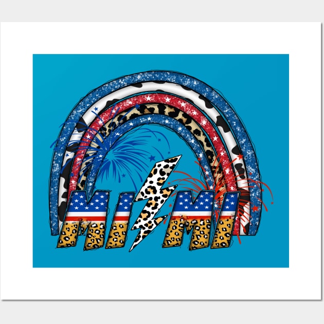 Miami Patriotic 4th of July Design Wall Art by Kribis